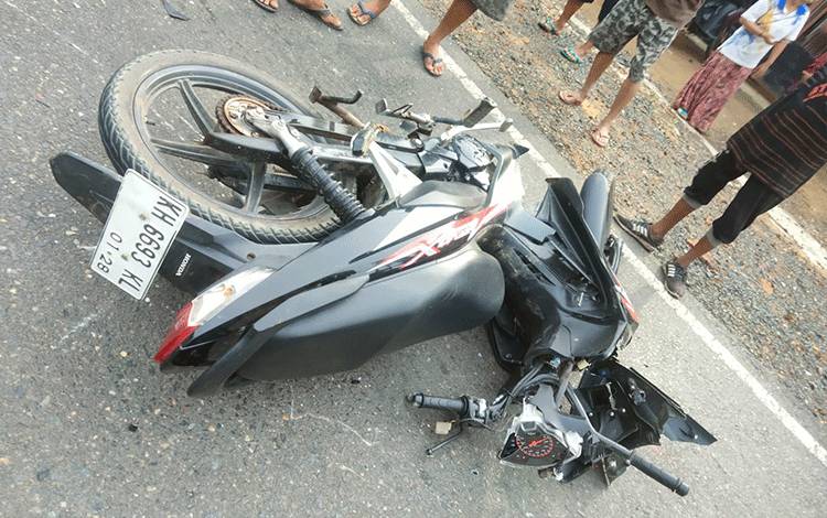 Pengendara Revo Tewas Kecelakaan di Desa Lampeong Bartim
