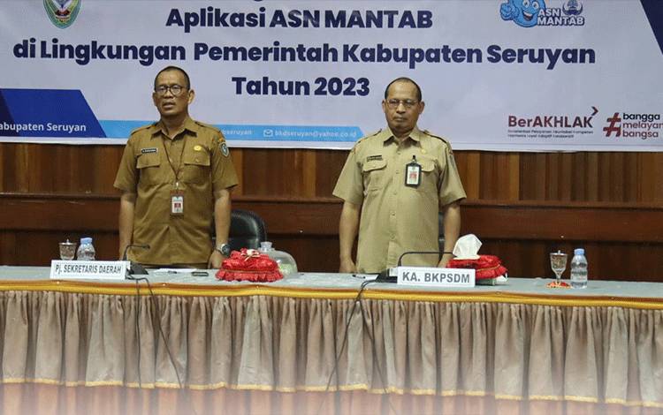 Pj Sekda Seruyan Launching Aplikasi ASN MANTAP