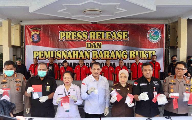 Polda Kalteng Jajaran Ungkap 564 Kasus Narkoba Selama 2023, Tersangka 109 Orang