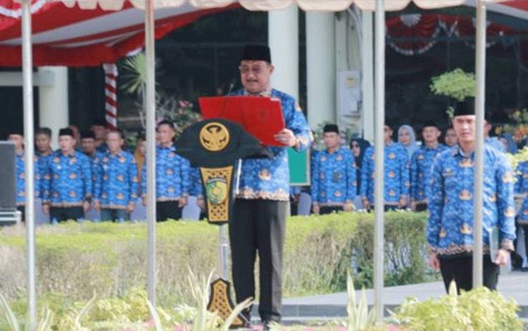 Hari Sumpah Pemuda Plh Sekda Palangka Raya Pimpin Upacara Gabungan