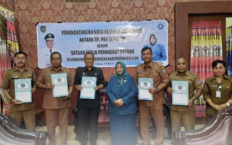 Perangkat Daerah dan TP PKK Seruyan Teken MoU