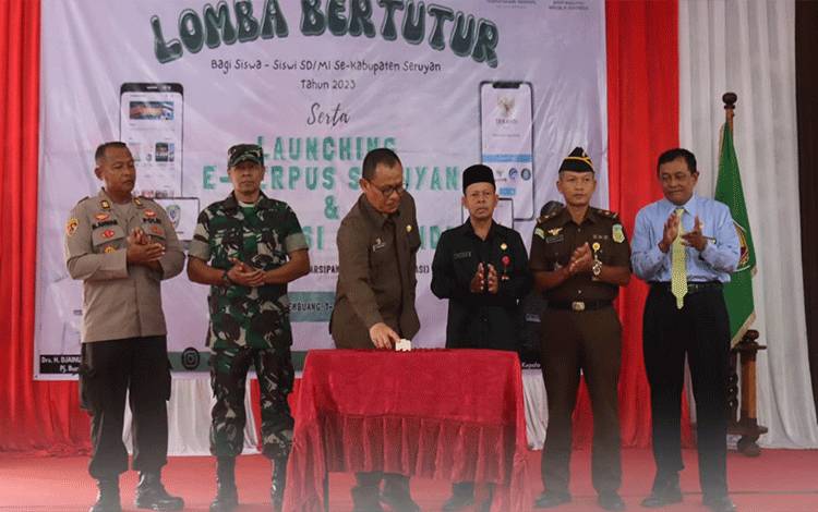 Dispursip Seruyan Launching E-Perpus dan Aplikasi SRIKANDI