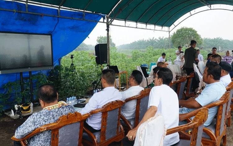 Kodim Kapuas Ikuti Vidcon Bersama Wapres Sukseskan Gerakan Nasional Ketahanan Pangan