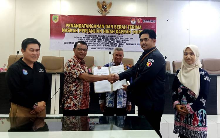Begini Kata Ketua Bawaslu dan KPU Barito Utara setelah Terima Dana Hibah untuk Pemilu 2024?