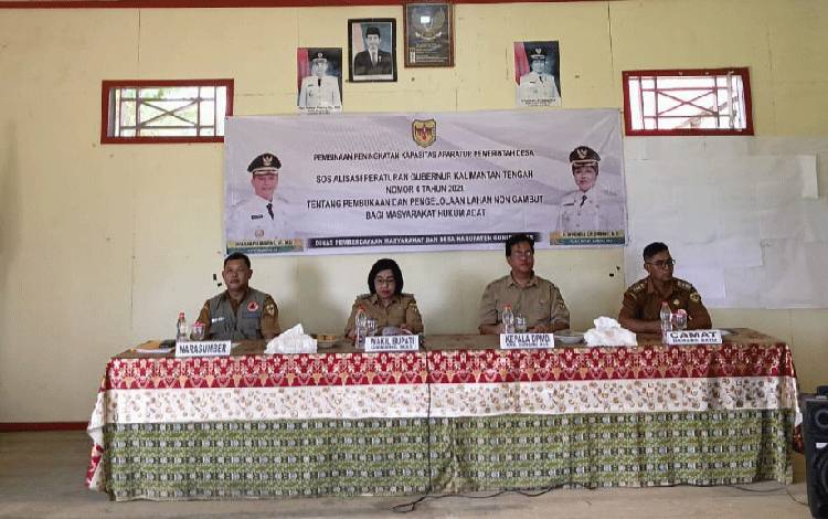 Pemkab Gunung Mas Gelar Sosialisasi Pergub Kalteng di Kecamatan Damang Batu