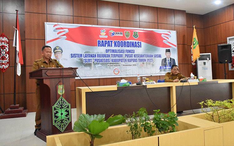 Camat di Kapuas Diminta Koordinir Pembentukan Pokja Akselrasi SLRT Puskesos