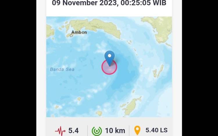 BMKG Catat 45 Kali Gempa Bumi Susulan Terjadi di Wilayah Laut Banda