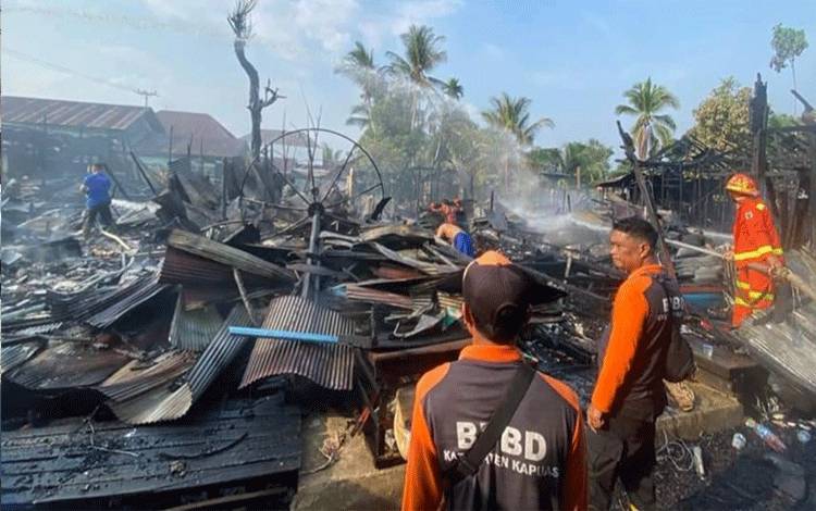 11 Kepala Keluarga dan 42 Jiwa Terdampak Kebakaran di Mandomai Kapuas