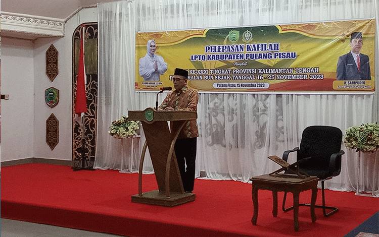 Lepas Kafilah LPTQ Ikuti MTQH Kalteng, Ini Pesan Sekda Pulang Pisau