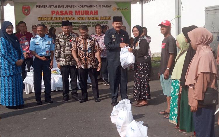 Kendalikan Inflasi Jelang Natal dan Tahun Baru, Pemkab Kobar Gelar Pasar Murah