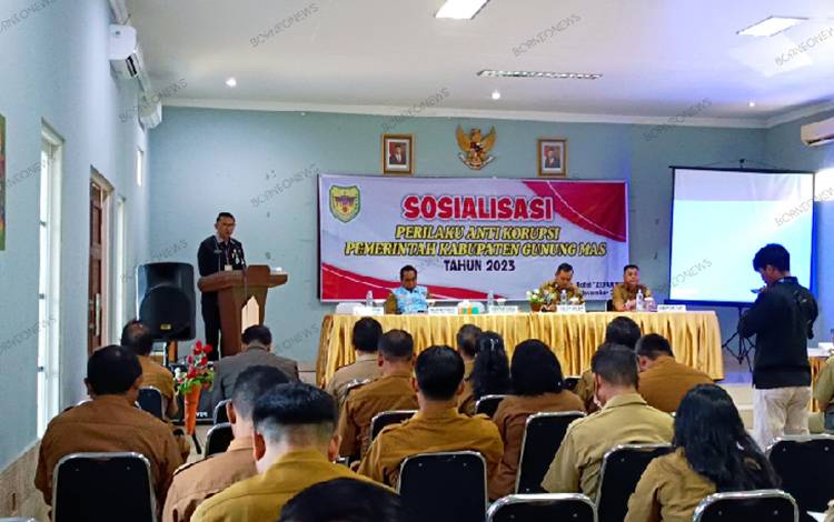 Sekda: Pemkab Gunung Mas Harus Jadi Contoh dalam Membudayakan Nilai Anti Korupsi