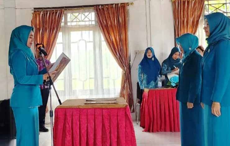Ketua TP PKK 2 Kecamatan di Lamandau Dilantik