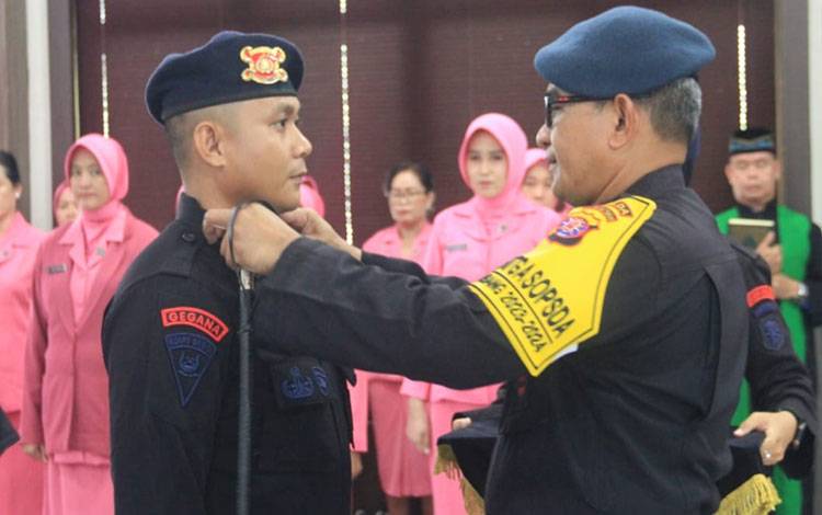 Brimob Polda Kalteng Gelar Sertijab Wadanden Gegana