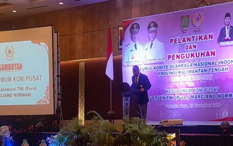 KONI Pusat Peringatkan Pengurus Baru KONI Kalteng Tingkatkan Prestasi Atlet