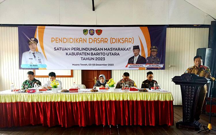 Pj Bupati Barito Utara Buka Pelatihan Diksar Satlinmas