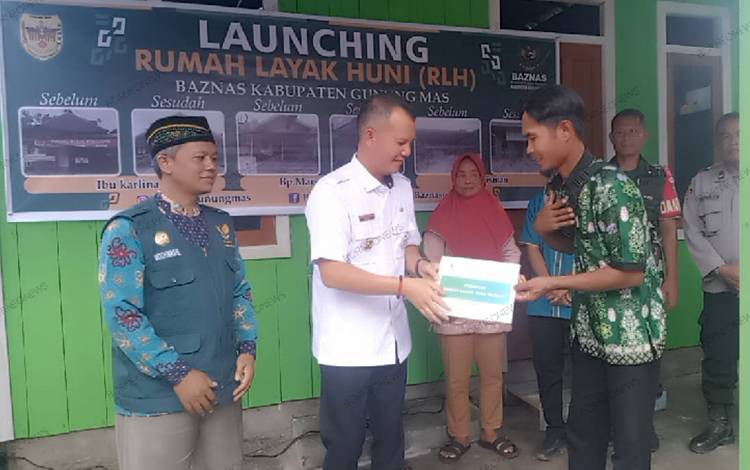 Bupati Gunung Mas Launching Rumah Layak Huni dari Baznas kepada Warga