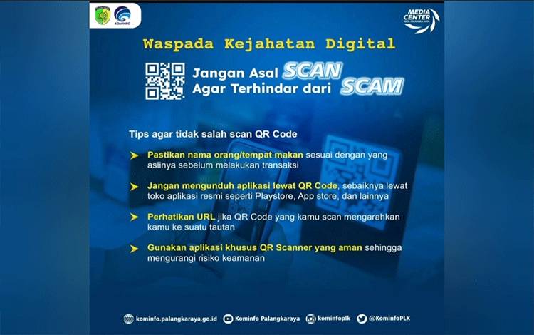 Diskominfo SP Palangka Raya Berikan Tips Cegah Kejahatan Digital dengan QR Code