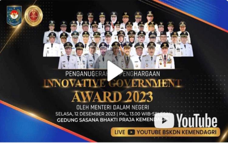 Palangka Raya Masuk Nominasi Kota Inovatif, Siang ini Disiarkan Live