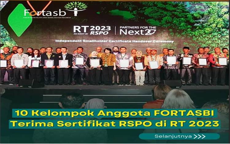 Pekebun Swadaya Binaan SSMS Dapatkan Sertifikat RSPO