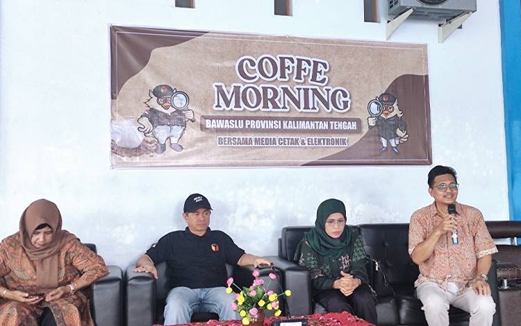 Bawaslu Kalteng Diskusi Santai Terkait Pengawasan Pemilu bersama Insan Media