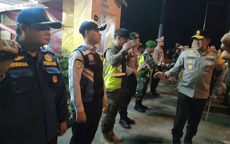 Kapolda Kalteng dan Forkompimda Cek Pos Pengamanan Ibadah Natal