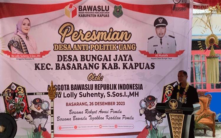 Desa Bungai Jaya Diresmikan Sebagai Desa Anti Politik Uang