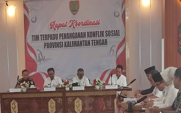 Ini Hasil Rakor Tim Terpadu Penanganan Konflik Sosial Provinsi Kalteng
