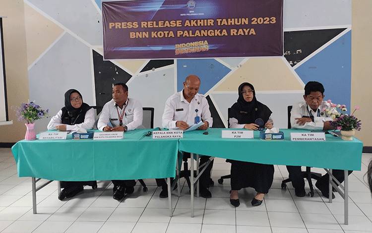BNN Kota Palangka Raya Rilis Kinerja Sepanjang 2023
