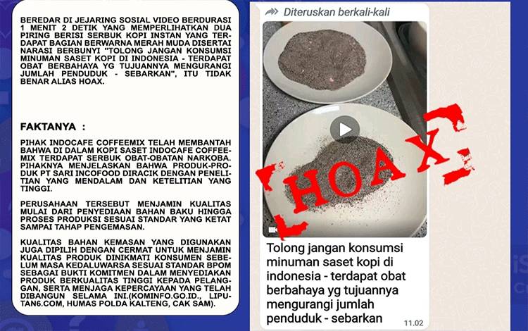 Polda Kalteng Menegaskan Video Serbuk Kopi Berbutir Merah Muda Hoaks