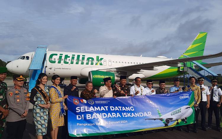 Citilink Sukses Mendarat di Bandara Iskandar Pangkalan Bun