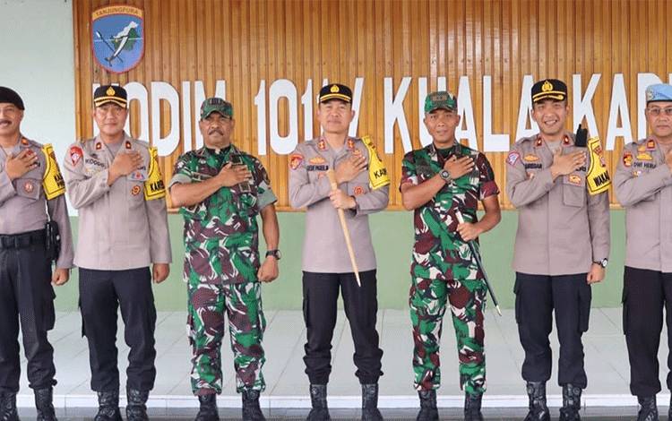 Kapolres Silaturahmi ke Kodim 1011 Kuala Kapuas