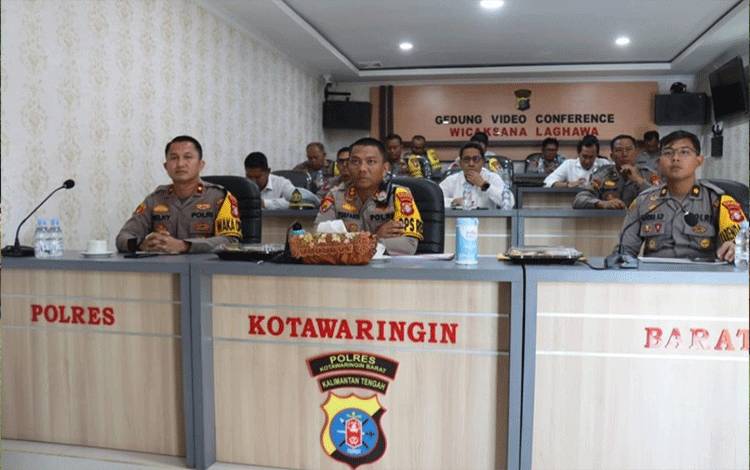 Kapolres Kobar Ikuti Zoom Meeting Kapolda Terkait Sitkamtibmas 2024