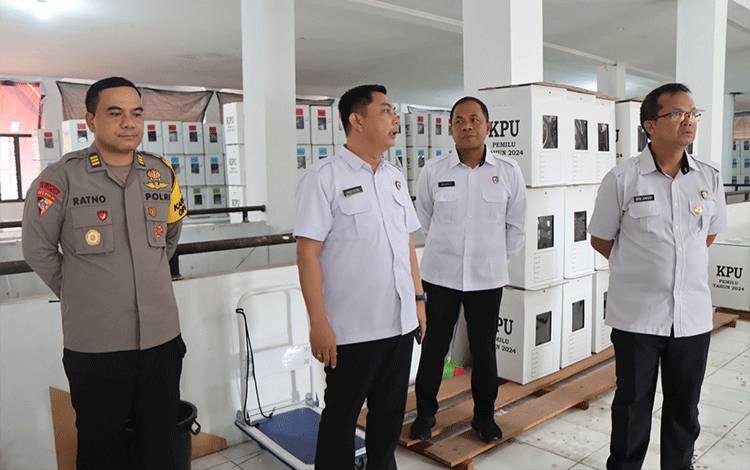 Tim Wasops Polda Kalteng Cek Logistik Pemilu KPU Katingan