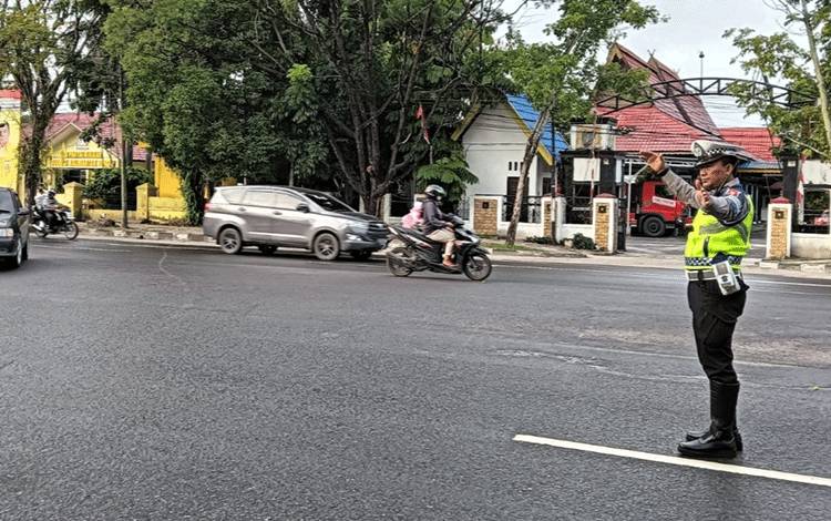 Satlantas Polresta Palangka Raya Atur Arus Lalin di 5 Zona