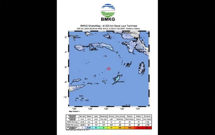 BMKG: Gempa M5,9 di Laut Banda Dipicu Deformasi Batuan Lempeng Banda