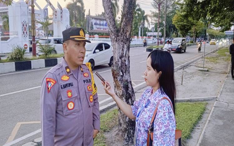 Polisi Lakukan Pengamanan Kunker Ketum NasDem di Tugu Soekarno Palangka Raya