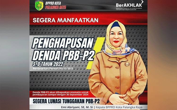 BPPRD Palangka Raya Beri Keringanan Denda Pajak Hingga September 2024