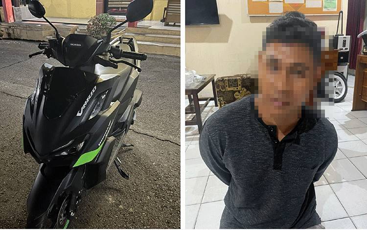 Curi Motor Istri Polisi, Residivis di Kobar Ditangkap