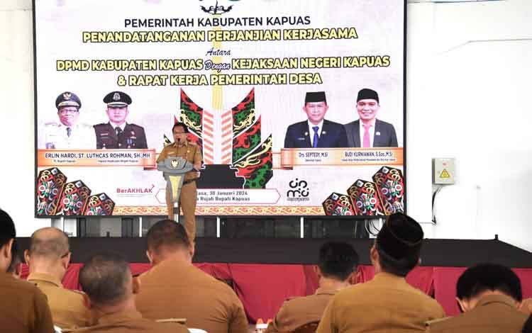 Pj Bupati Kapuas Paparkan Visi Membangun Kabupaten Kapuas dari Desa