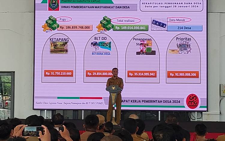 Dana Desa dan ADD 2024 di Kapuas Meningkat