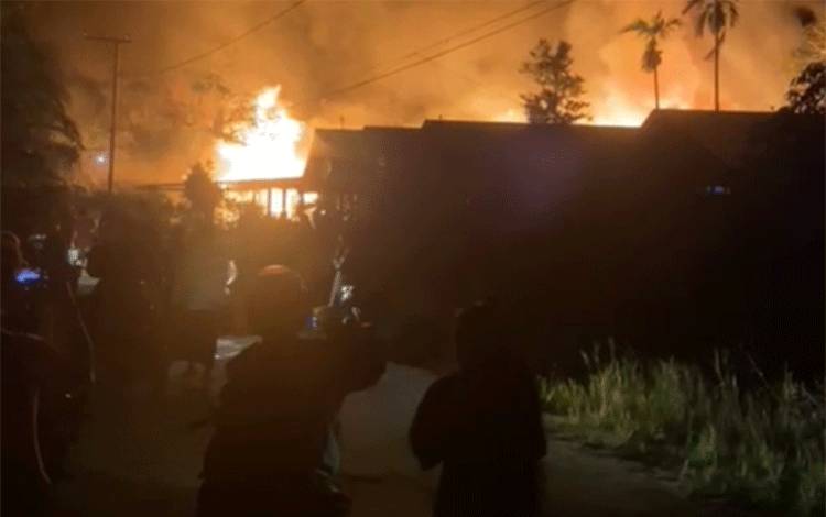 Tiga Rumah Ludes Terbakar di Kotim