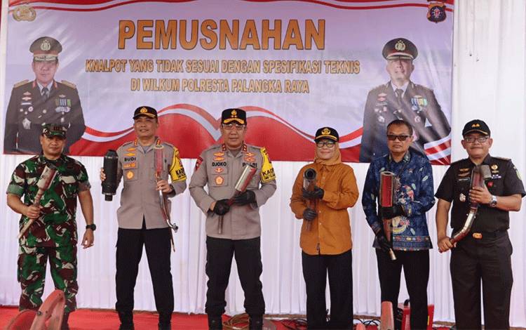 510 Knalpot Brong Dimusnahkan, Kapolresta Palangka Raya: Gunakan Knalpot Standar