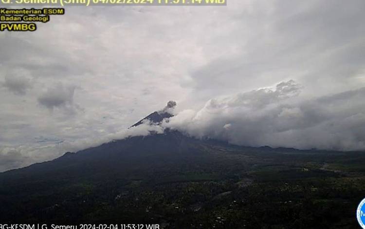 Gunung Semeru kembali Erupsi dengan Letusan Setinggi 600 Meter