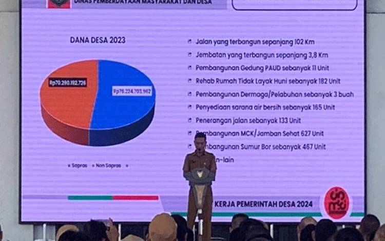 Dinas PMD Kapuas Sampaikan Hasil Pembangunan Sarpras dari Dana Desa Tahun 2023