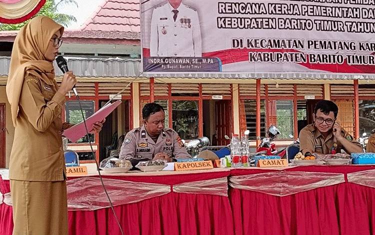 Murenbangcam 2024 Barito Timur Dimulai di Kecamatan Pematang Karau