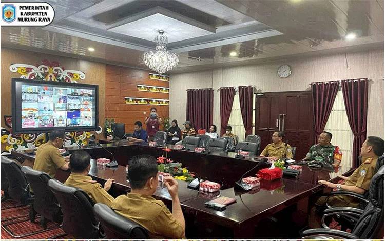Pemkab Murung Raya Ikuti Rakor Inflasi dengan Kemendagri