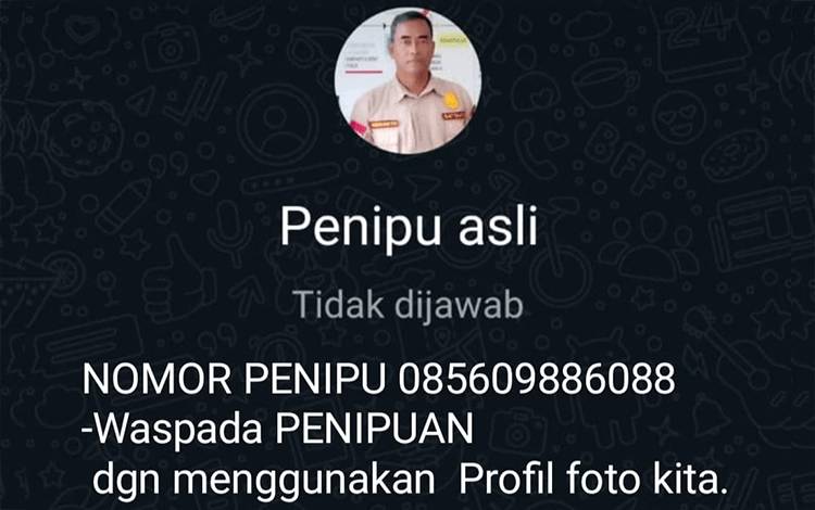 Waspada Akun WhatsApp Palsu Kasi Humas Polresta Palangka Raya