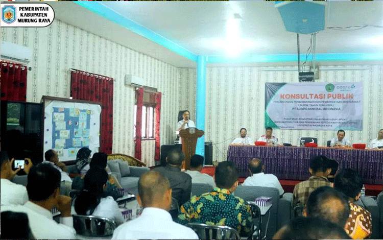 Pemkab Murung Raya Gelar Konsultasi Publik Rencana Induk Pengembangan dan Pemberdayaan Masyarakat dengan Perusahaan