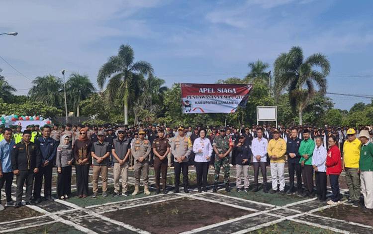 Jelang Masa Tenang, Bawaslu Lamandau Gelar Apel Siaga Awasi Pemilu
