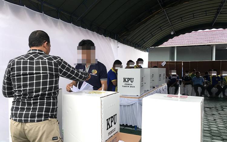 Ratusan Warga Binaan Lapas Kelas II B Pangkalan Bun Gunakan Hak Pilihnya